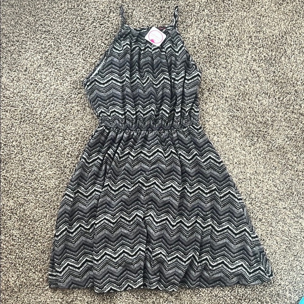 Black and White Chevron Dress